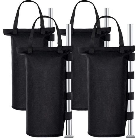Poids Tonnelle Industrielle 1680D, Jeu de 4 Poids pour Tonnelle, Revêtement Intérieur en PVC, Sac de Sable pour Tonnelle pour Tente Pop-up, Auvent ou Parasol (Un Tube) (1/4)