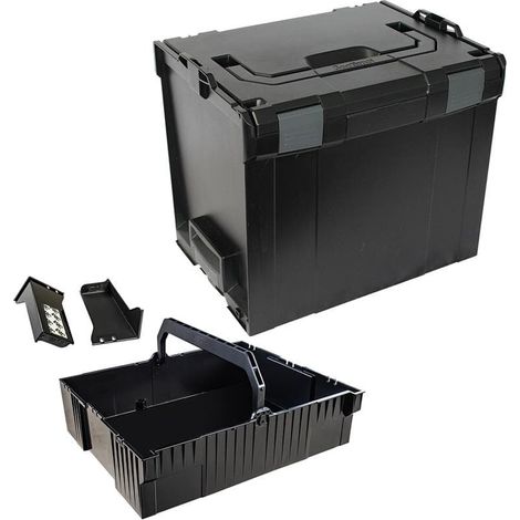 Sortimo Systemkoffer L-Boxx 374 schwarz / Industrial Line inkl. Einhängeeinsatz (1/5)