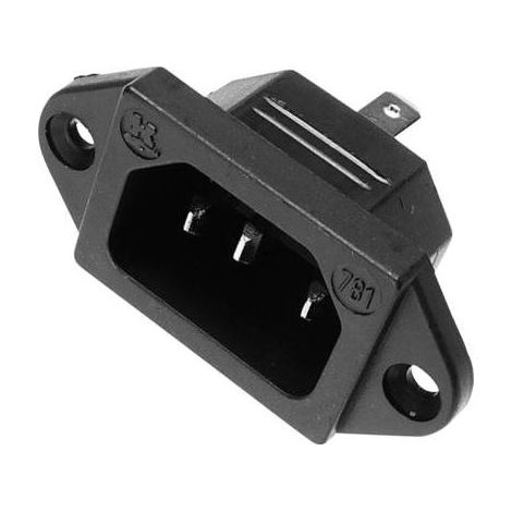 Martin Kaiser 781/SW Kaltgeräte-Steckverbinder Stecker, Einbau vertikal Gesamtpolzahl: 2 + PE 10 A
