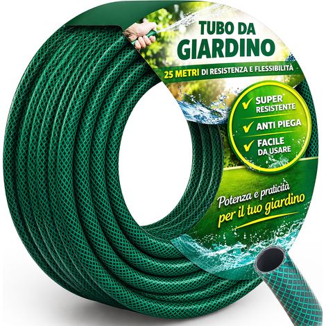 Tubo da Giardino 25 m Ø14mm Universale per Irrigazione Resistente alla Pressione