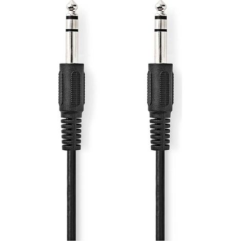 Cable audio stereo 635 mm hane 635 mm hane nickelplaterad 200 m rond svart label 8396 (1/3)