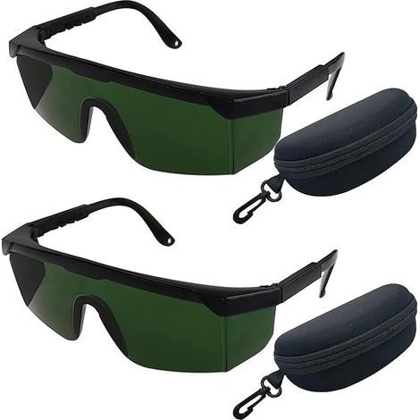 2 Pièces Lunettes de Protection pour Laser Vert - Sécurité pour Niveau Rotatif et Multiligne, Améliore la Visibilité du Faisceau - Boîte Incluse (1/5)