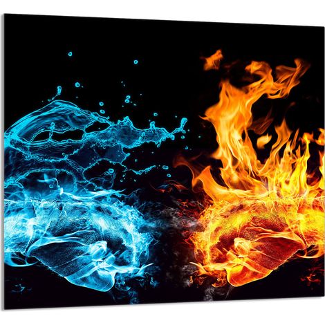 PANEL DE VIDRIO PARA COCINA 65x60 Fuego (1/5)