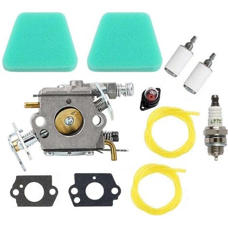 Kit de Carburateur pour Partner 350 351 McCulloch 333 335 338 Walbro WT-622 Accessoires de réparation Kits Trimmer et Tuyau Bougie d'allumage