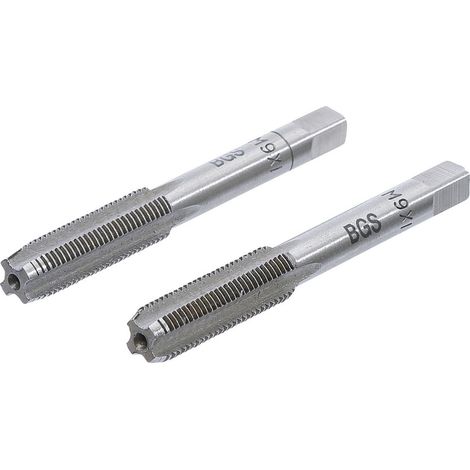 Bgs Technic – Jeu de 2 tarauds M9 x 1.00 mm – Acier à outils GCr15 – Filetage de précision – Taraud ébaucheur et finisseur