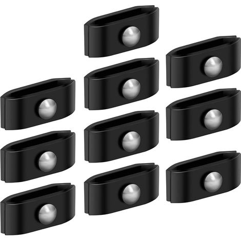 Lot de 10 connecteurs de clôture industrielle pour panneaux grillagés à double lisse – Angles flexibles, montage facile et résistance à la rouille (1/5)