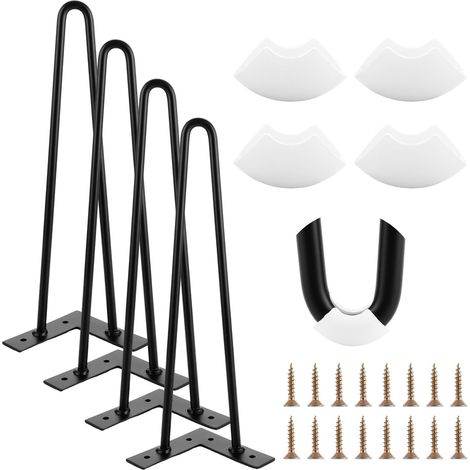 Pieds de Table en Épingle à Cheveux 35 cm, Lot de 4 (1/5)
