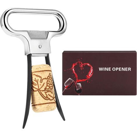 Ouvre-bouteille Ah So à deux broches, retire en toute sécurité les bouchons fragiles des bouteilles anciennes sans les abîmer, outil facile pour les bouteilles anciennes délicates. (1/3)