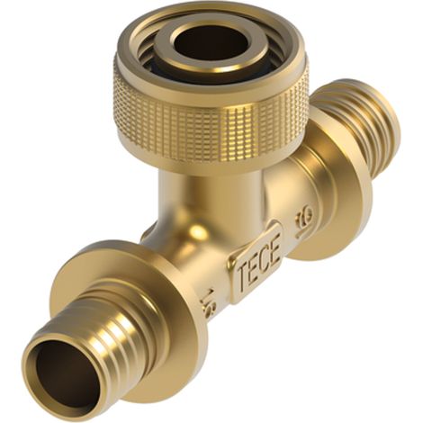 TECE TECEflex Adaptador rápido, Te, Salida, Bronce de silicio 16 x 1/2 x 16, 708633