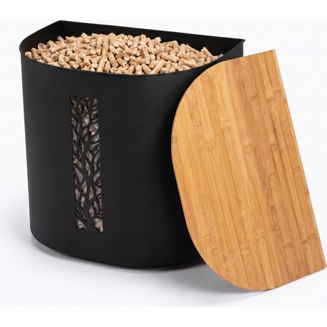 CASABEL Réservoir Pellets & Granulés avec Roulettes, Cap. 30kg, (1/5)