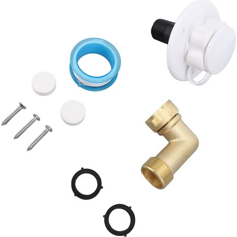 Kit di ingresso acqua per camper in ottone da 10 pezzi con raccordo a gomito per tubo flessibile e valvola di non ritorno
