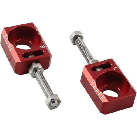 Ajusteur de chaîne réglable pour moto tout-terrain, essieu de roue, entretoise, installation facile, blocs d'essieux arrière pour motos (1/5)