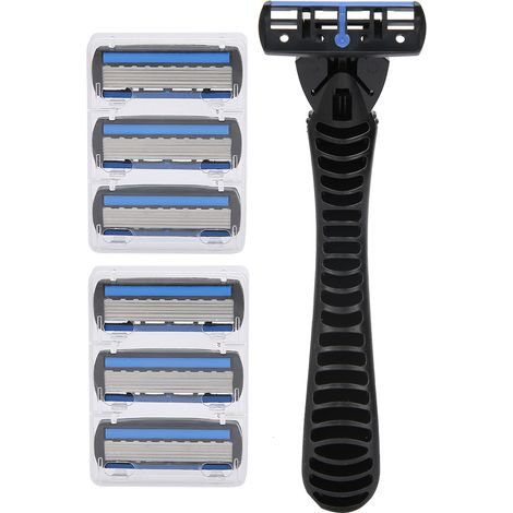 Rasoir Double Lame en Acier Inoxydable Portable pour Hommes - Set de Rasage Classique (1/5)