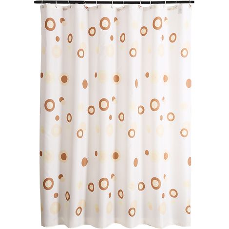 Cortina de ducha, poliéster, impermeable, 180x180 cm, estampado elegante, con 12 ganchos, para baño (1/5)