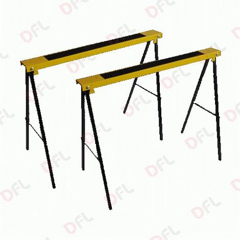 K2F coppia cavalletti richiudibili in metallo portata 100 Kg supporto da lavoro (1/2)