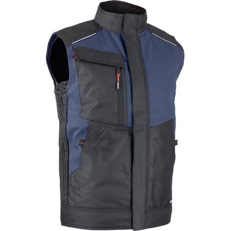 Bodywarmer de travail bicolore marine/noir Pleiade - LMA - Couleur Marine/noir - Taille Vêtement XL
