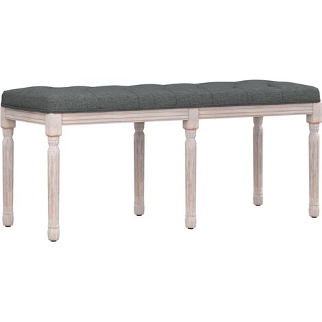 Panca panca 110 x 40 x 49 cm tessuto grigio scuro 020010464