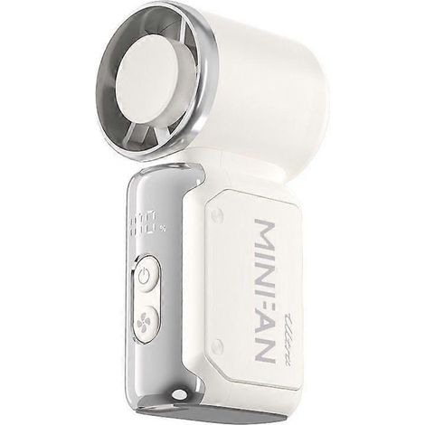 1 pièceblancVentilateur de cou portable, mains libres et compact, idéal pour les activités estivales et les trajets quotidiens. (1/5)