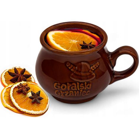 Taza de gres de 300 ml para vino caliente HIGHLANDER GRZANIEC BROWN (1/5)