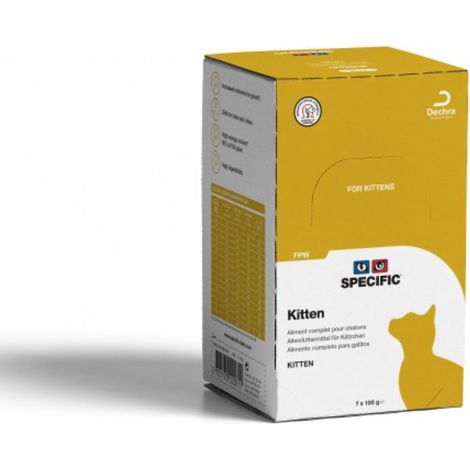 Cibo bagnato specifico per gattino gattino fpw, confezione 7 x 100 gr