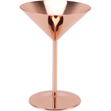 Verres à martini en acier inoxydable poli, antirouille, élégants et modernes, pour hôtels et bars. (1/5)