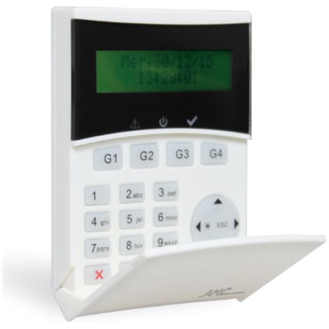 K-LCDLIGHTPLUS tastiera LCD compatta con 2 linee IN/OUT programmabili
