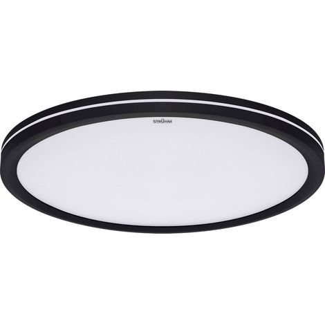 Plafonnier LED rond noir CCT 24W AMADEUS Struhm (1/5)