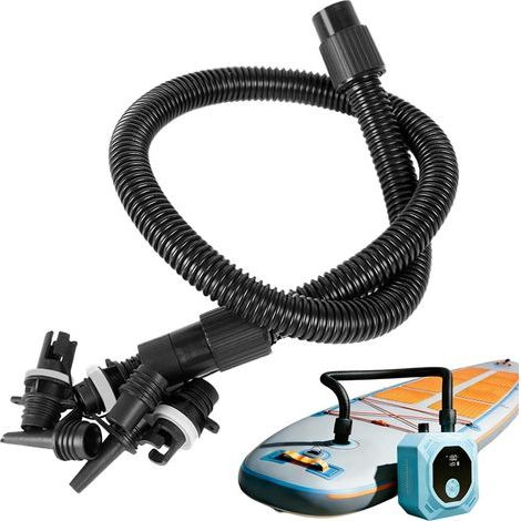 Kit adaptateur de pompe de planche à pagaie - Outil de gonflage de buse de gonflage de ponton - Pour bateau, kayak, ponton, nageoire, lac, piscine, extérieur et camping (1/5)