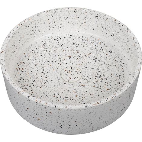 Lavabo rotondo da appoggio 39 cm  in Graniglia Blu - DUKAT
