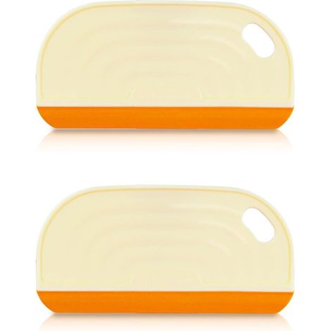 2er-Pack kleine, tragbare Rakel für den Hausgebrauch, Mini-Silikon-Reinigungsschaber mit Aufhängesystem, Wasserabzieher (2 Stück, grün) (1/5)