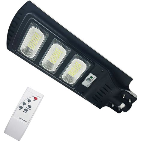 LAMPADA STRADALE 90W LED A ENERGIA SOLARE CON SENSORE PIR TELECOMANDO INCLUSO