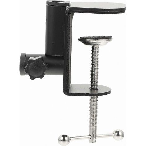 Support de lampe de bureau réglable avec base métallique stable, pince de fixation à bras articulé pour usage domestique, 9 x 5,5 cm, 1 pièce (1/4)