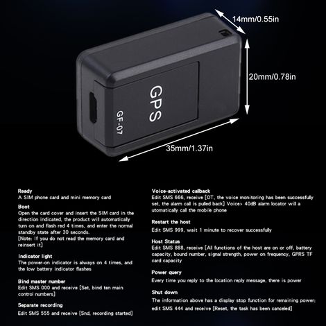 Traceur GPS GF07 Ultra Compact Aimanté pour Voiture, Localisateur Temps Réel Voiture Enfant Personne Âgée Animal Objets (1/5)
