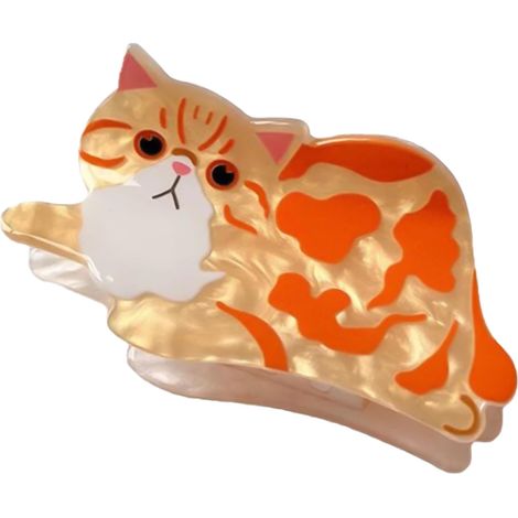 Pince à Cheveux en Forme de Chat - Accessoire Antidérapant pour Femmes et Filles - Cadeau pour Amoureux des Chats (E) (1/5)