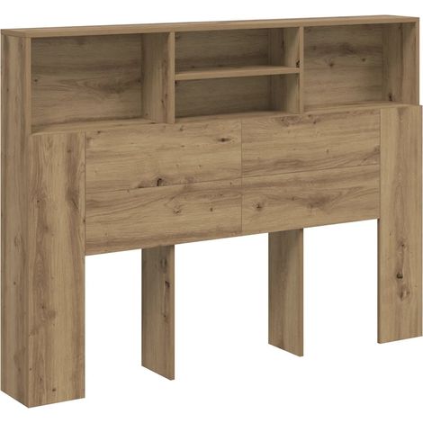 Testiera libreria in legno ingegnerizzato 140 x 19 x 103 cm contenitore design contemporaneo rovere artigianale 020050957