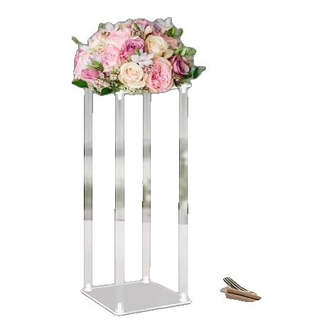 Supporti per fiori in acrilico, design resistente, facile da montare, trasparenti (1/2)