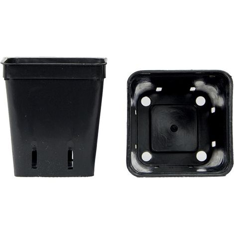 Vasi quadrati colore nero 6x6x7 cm (n.2000 pezzi), ditta Arca