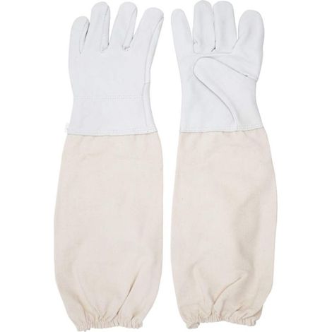 (M) Gants de protection en peau de mouton pour apiculteurs, gants universels en cuir pour apiculteurs avec housse ventilée, gants anti-piqûres, outils d'apiculture (1/5)