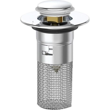 Bonde de type bassin avec panier filtrant amovible - bonde anti-odeurs et anti-obstruction avec filtre. (1/5)