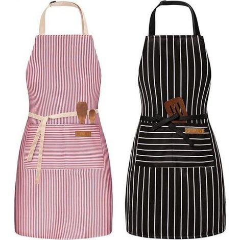 Tablier De Cuisine - Réglable Avec 2 Poches - Pour Restaurant Et Usage Domestique - Lot De 2 (1/5)