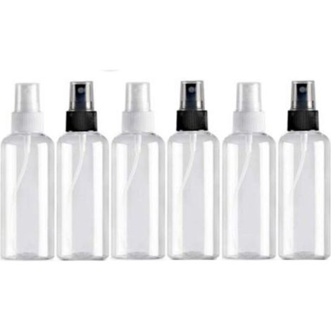 6PCS 100ml Flacon Vaporisateur, Bouteille de Voyage Vide Plastique Réutilisables Transparent Atomiseur De Poche, Bouteilles de Pulvérisation, Spray Sous-Bouteilles de Cosmétiques (1/5)