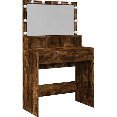 Maison Exclusive - Toeletta con LED Rovere Fumo 80x41x134,5 cm