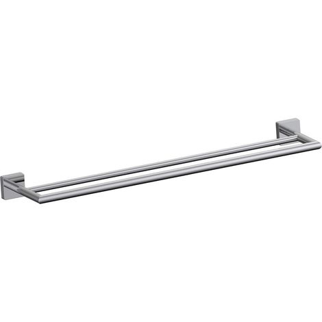 Inda - Porta asciugamani doppio Forum Quadra cromo lucido L.65 cm (1/2)