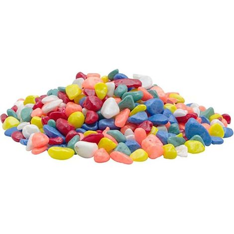2 kg gravier d'aquarium, multicolore, non toxique, lisse et arrondi, pour aquariums d'eau douce (1/2)