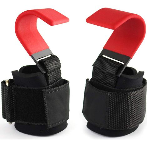 Sangles De Levage - Crochets En Acier Pour Halterophilies - Pour Deadlift Et Tirage - Par Paire (1/5)