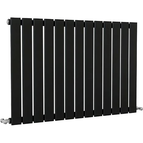 SKY Bathroom Flat Panel Radiator Horizontal 600x884mm Single Black