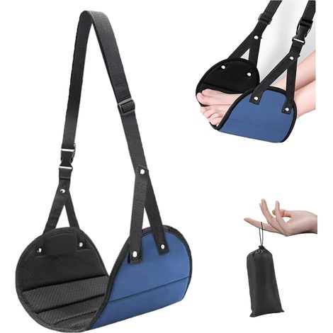 Hamac à pédales (1 pièce) - Hamac de voyage extérieur pour le lit - Idéal pour la pause déjeuner au bureau, en avion ou en train à (1/5)