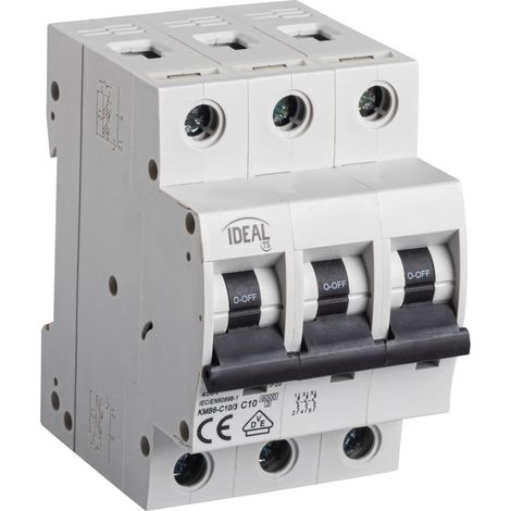 Leitungsschutzschalter 3P C 10A 6kA AC KMB6-C10/3 VDE 23163
