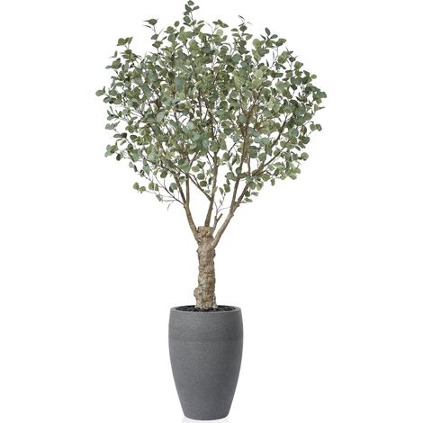 Albero eucalipto artificiale grande realistico UV Verde 240 cm (1/5)