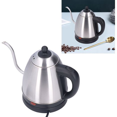 Bouilloire à filtre en acier inoxydable de 1,2 L, bouilloire à col de cygne, cafetière, bouilloire électrique, matériel pour le café (1/5)